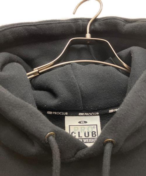 PROCLUB（プロクラブ）PROCLUB (プロクラブ) ロゴボックススウェットパーカー ブラック サイズ:XLの古着・服飾アイテム
