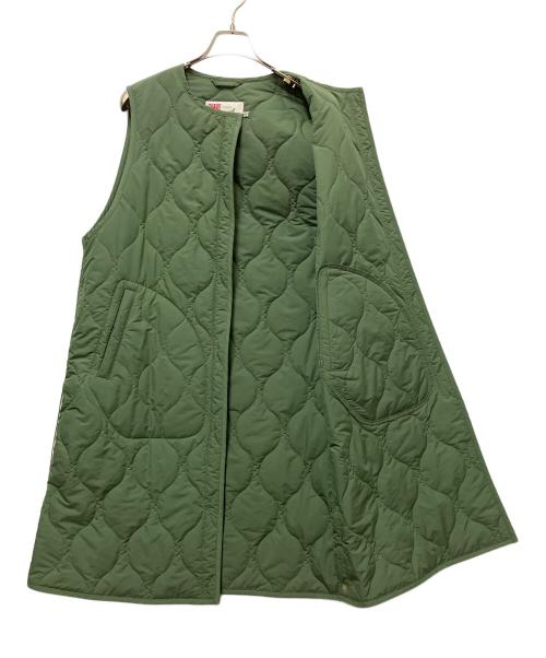 Traditional Weatherwear（トラディショナルウェザーウェア）Traditional Weatherwear (トラディショナルウェザーウェア) キルティングロングジレ グリーン サイズ:34の古着・服飾アイテム
