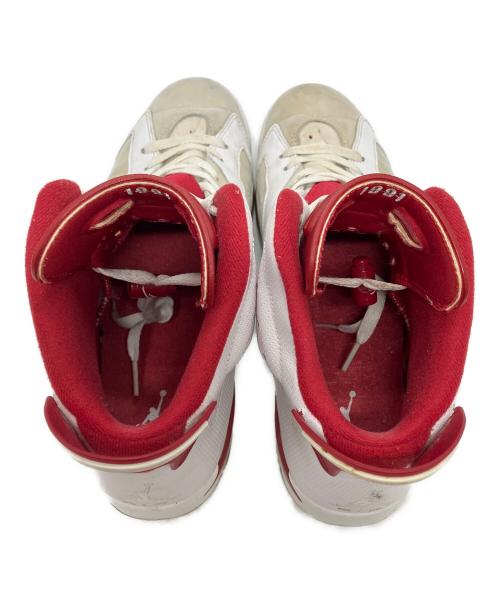 NIKE（ナイキ）NIKE (ナイキ) ミッドカットスニーカー ホワイト×レッド サイズ:28.5の古着・服飾アイテム