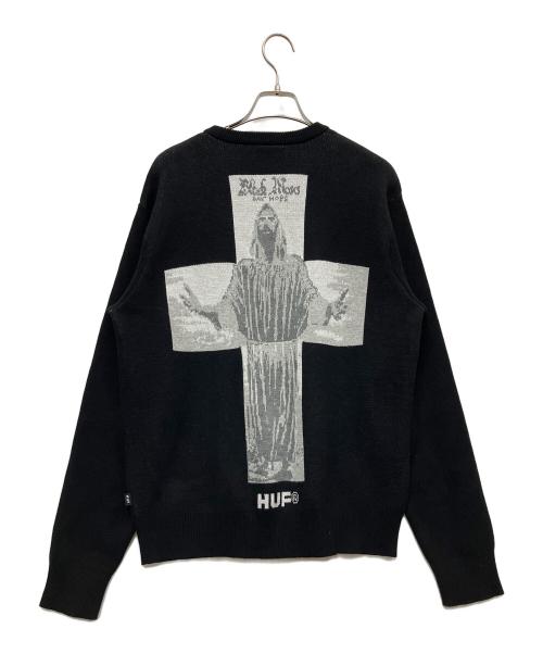 HUF（ハフ）HUF (ハフ) 厚手ニット ブラック サイズ:Sの古着・服飾アイテム
