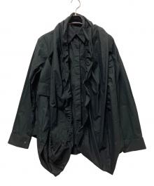 MM6 Maison Margiela（エムエムシックスメゾンマルジェラ）の古着「長袖シャツ」｜ブラック