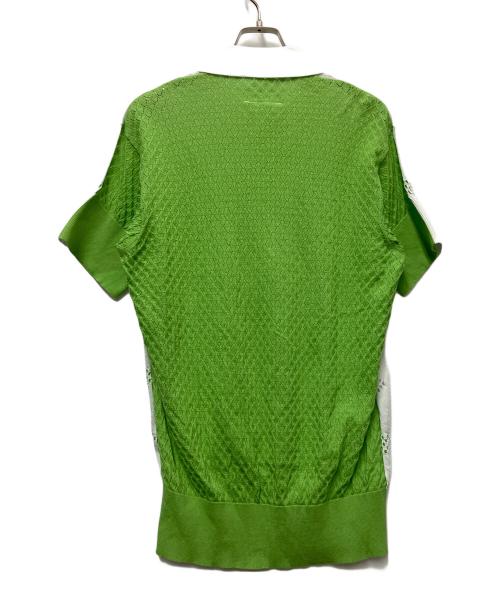MM6 Maison Margiela（エムエムシックスメゾンマルジェラ）MM6 Maison Margiela (エムエムシックスメゾンマルジェラ) 半袖シャツ ホワイト×グリーン サイズ:Sの古着・服飾アイテム