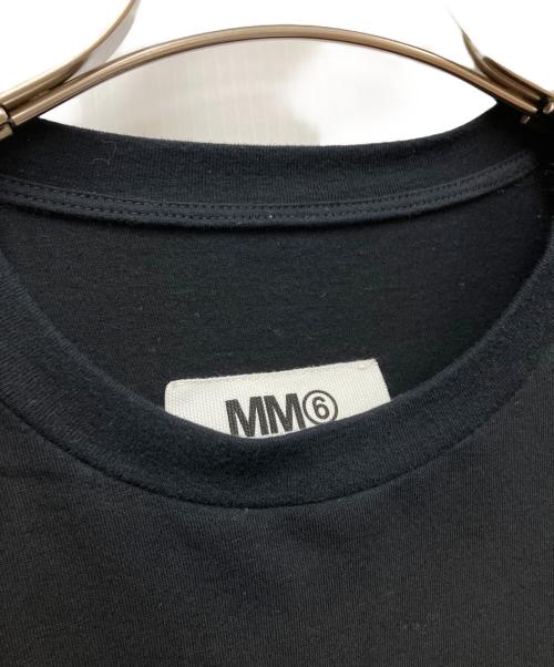MM6 Maison Margiela（エムエムシックスメゾンマルジェラ）MM6 Maison Margiela (エムエムシックスメゾンマルジェラ) 半袖ワンピース ブラック×ホワイト サイズ:Sの古着・服飾アイテム