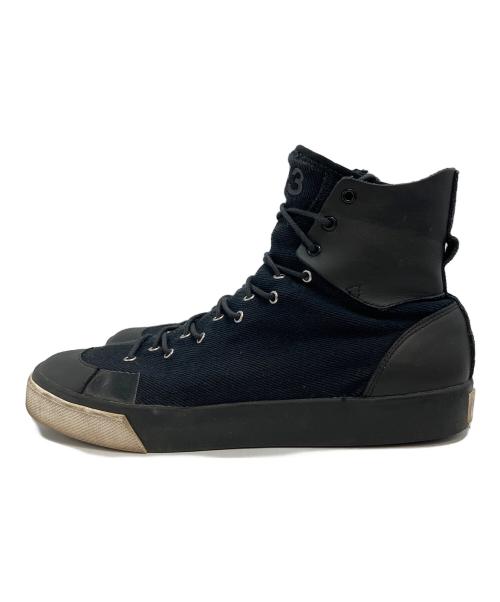 Y-3（ワイスリー）Y-3 (ワイスリー) ハイカットスニーカー ブラック サイズ:24の古着・服飾アイテム