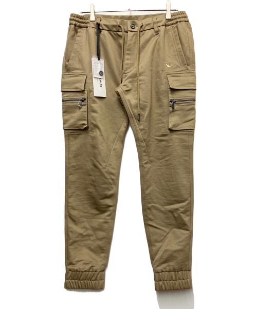 1PIU1UGUALE3 RELAX（ウノピゥウノウグァーレトレ リラックス）1PIU1UGUALE3 RELAX (ウノピゥウノウグァーレトレ リラックス) スリムカーゴパンツ ベージュ サイズ:Lの古着・服飾アイテム