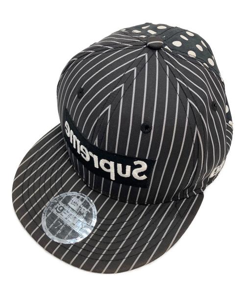 SUPREME（シュプリーム）Supreme (シュプリーム) New Era (ニューエラ) COMME des GARCONS SHIRT (コムデギャルソンシャツ) キャップ ブラックの古着・服飾アイテム