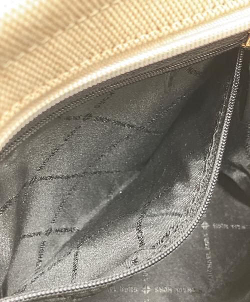 MICHAEL KORS（マイケル・コース）MICHAEL KORS (マイケル・コース) キャンバスハンドバッグ ブラック×ベージュの古着・服飾アイテム