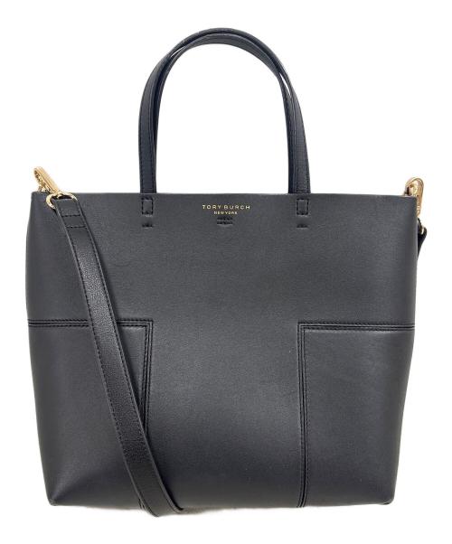 TORY BURCH（トリーバーチ）TORY BURCH (トリーバーチ) ブロックティーショルダーバッグ ブラックの古着・服飾アイテム