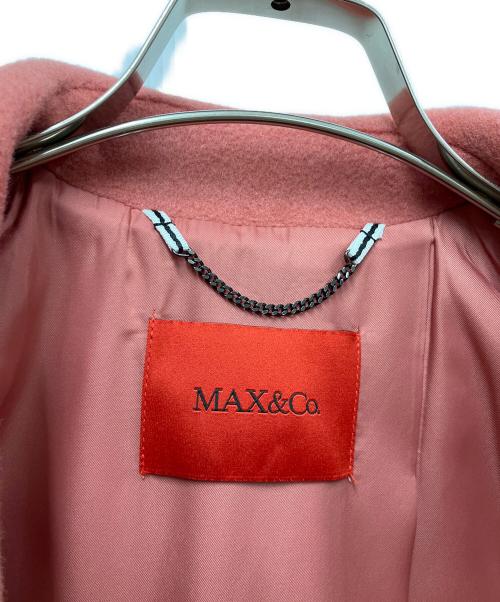 MAX&Co.（マックスアンドコー）MAX&Co. (マックスアンドコー) ダブルボタンコート ピンク サイズ:Ｍの古着・服飾アイテム