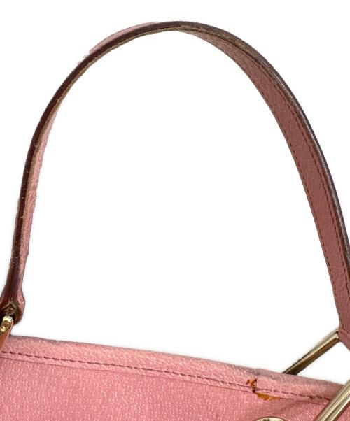 GUCCI（グッチ）GUCCI (グッチ) GGキャンバスハンドバッグ ブラウン×ピンクの古着・服飾アイテム