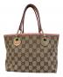 GUCCI（グッチ）の古着「GGキャンバスハンドバッグ」｜ブラウン×ピンク