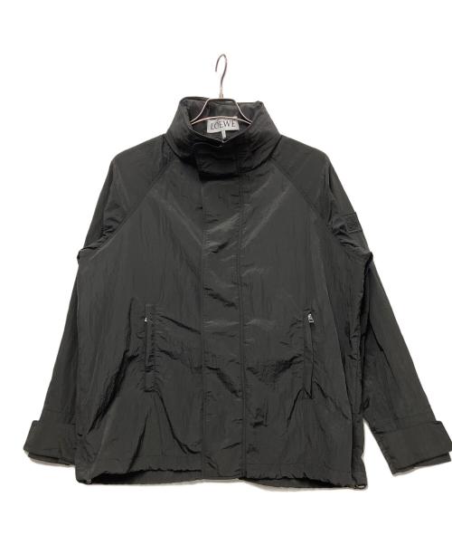 LOEWE（ロエベ）LOEWE (ロエベ) HOODED TEXTURED NYLON PARKA ブラック サイズ:44の古着・服飾アイテム