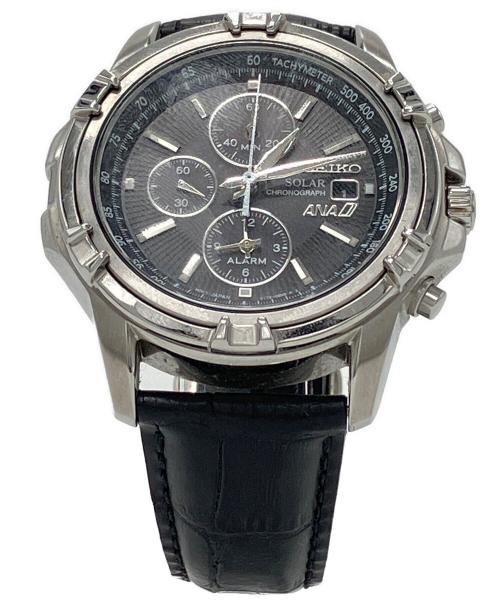SEIKO（セイコー）SEIKO (セイコー) ANA (アナ) ソーラーウォッチ ブラックの古着・服飾アイテム