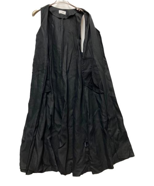 LOISIR（ロワズィール）LOISIR (ロワズィール) リネンジャンパースカート ブラック サイズ:不明の古着・服飾アイテム