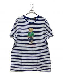 POLO（ポロ）の古着「半袖カットソー」｜ブルー×ホワイト