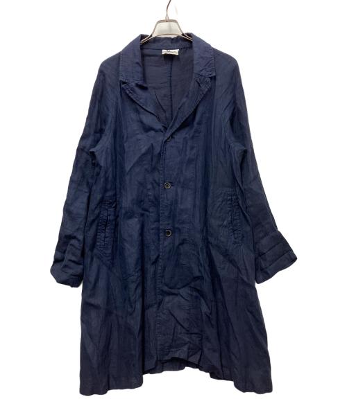 Yarmo（ヤーモ）Yarmo (ヤーモ) リネンコート ネイビー サイズ:不明の古着・服飾アイテム