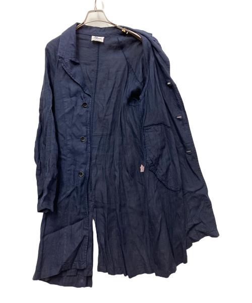 Yarmo（ヤーモ）Yarmo (ヤーモ) リネンコート ネイビー サイズ:不明の古着・服飾アイテム