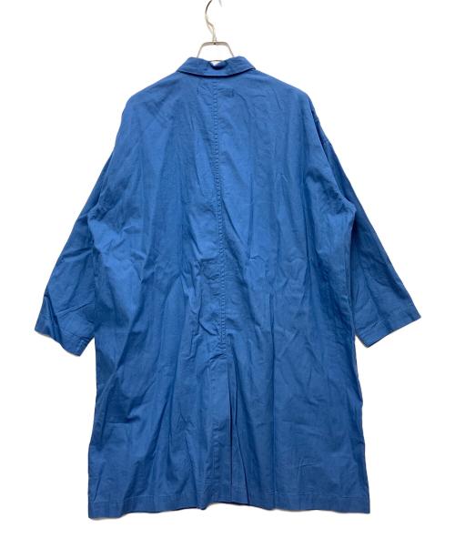 BROCANTE（ブロカント）Brocante (ブロカント) 綿ヘンプウェザーグランポッシュコート ブルー サイズ:2の古着・服飾アイテム