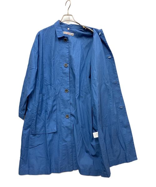 BROCANTE（ブロカント）Brocante (ブロカント) 綿ヘンプウェザーグランポッシュコート ブルー サイズ:2の古着・服飾アイテム