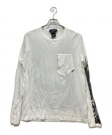 STONE ISLAND（ストーンアイランド）の古着「長袖カットソー」｜ホワイト×ブラック