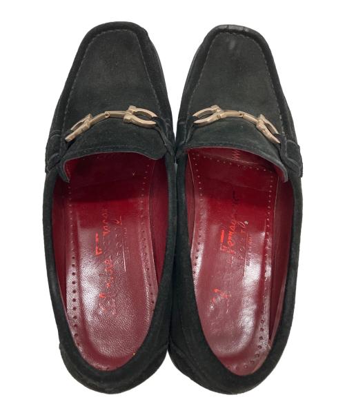 Salvatore Ferragamo（サルヴァトーレ フェラガモ）Salvatore Ferragamo (サルヴァトーレ フェラガモ) ダブルガンチーニビットローファー ブラック×レッド サイズ:不明の古着・服飾アイテム