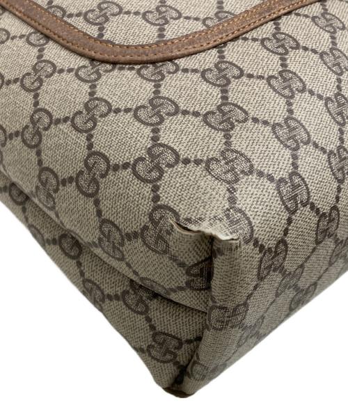 GUCCI（グッチ）GUCCI (グッチ) GGスプリームトートバッグ ベージュ×ブラウンの古着・服飾アイテム