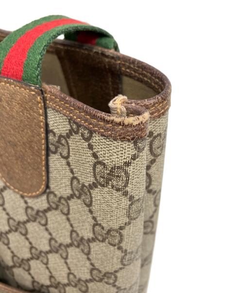 GUCCI（グッチ）GUCCI (グッチ) GGスプリームトートバッグ ベージュ×ブラウンの古着・服飾アイテム