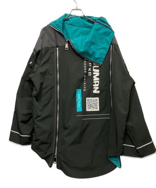 FAVORITE（フェイバリット）FAVORITE (フェイバリット) マウンテンパーカー ブラック×グリーン サイズ:FREEの古着・服飾アイテム