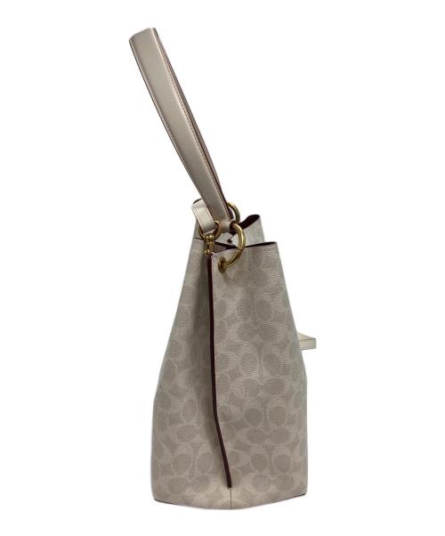 COACH（コーチ）COACH (コーチ) 2WAYショルダーバッグ  ブティックライン チャーリー バケット レッド×ホワイトの古着・服飾アイテム
