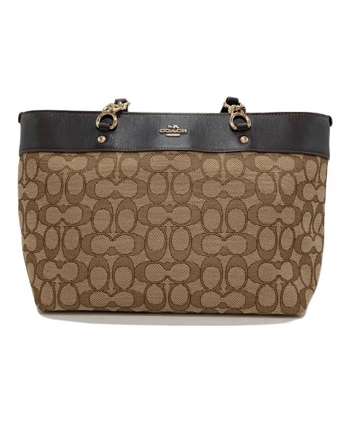 COACH（コーチ）COACH (コーチ) キャンバストートバッグ ブラウンの古着・服飾アイテム