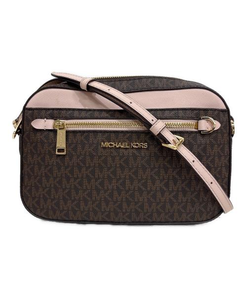 MICHAEL KORS（マイケル・コース）MICHAEL KORS (マイケル・コース) ショルダーバッグ 35S1GTTC9B ブラウン×ピンクの古着・服飾アイテム