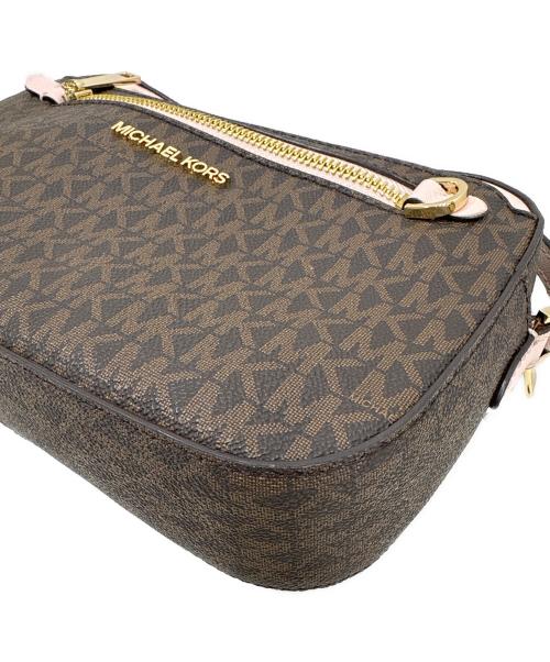 MICHAEL KORS（マイケル・コース）MICHAEL KORS (マイケル・コース) ショルダーバッグ 35S1GTTC9B ブラウン×ピンクの古着・服飾アイテム