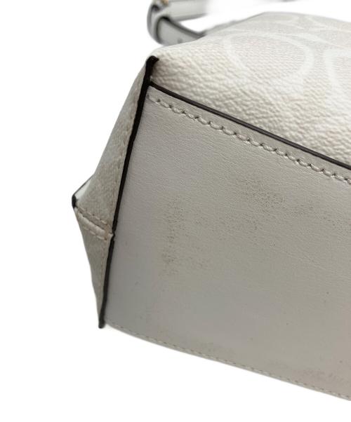 COACH（コーチ）COACH (コーチ) 2WAYショルダーバッグ ホワイト×ブラウンの古着・服飾アイテム