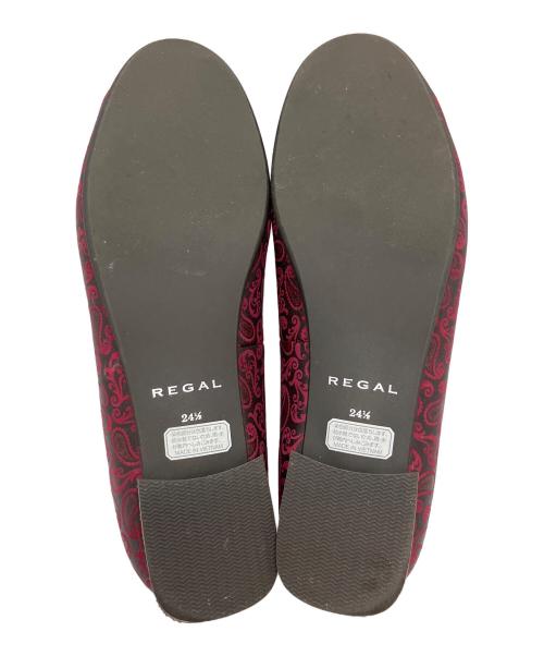 REGAL（リーガルスタンダーズ）REGAL (リーガル) バレエシューズ ブラック×ワインレッド サイズ:24 1/2の古着・服飾アイテム