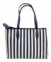 Kate Spade (ケイトスペード) ストリートトートストライプスモールサイドスナップバッグ ネイビー×ホワイト：8000円