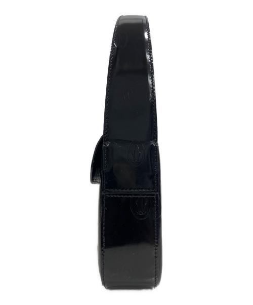 Cartier（カルティエ）Cartier (カルティエ) ブラックエナメルハンドバッグ ブラックの古着・服飾アイテム