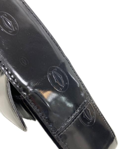 Cartier（カルティエ）Cartier (カルティエ) ブラックエナメルハンドバッグ ブラックの古着・服飾アイテム