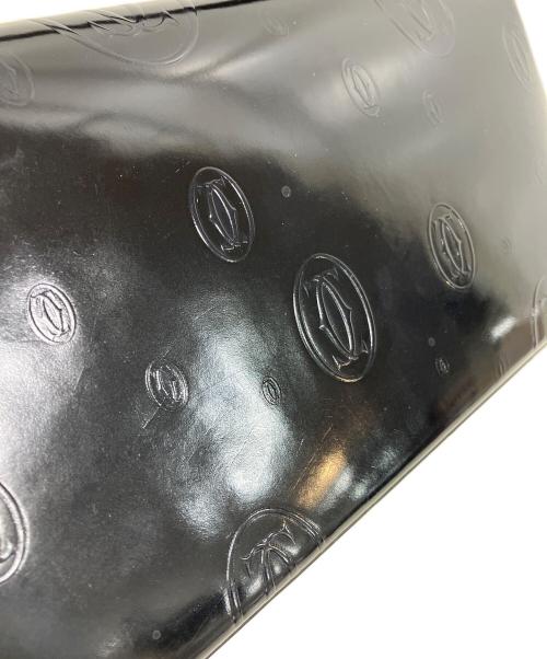 Cartier（カルティエ）Cartier (カルティエ) ブラックエナメルハンドバッグ ブラックの古着・服飾アイテム