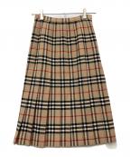 Burberry'sバーバリー）の古着「プリーツウールスカート」｜ベージュ