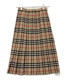 Burberry's（バーバリーズ）の古着「プリーツウールスカート」｜ベージュ