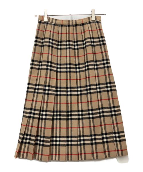 Burberry's（バーバリー）Burberry's (バーバリー) プリーツウールスカート ベージュ サイズ:不明の古着・服飾アイテム