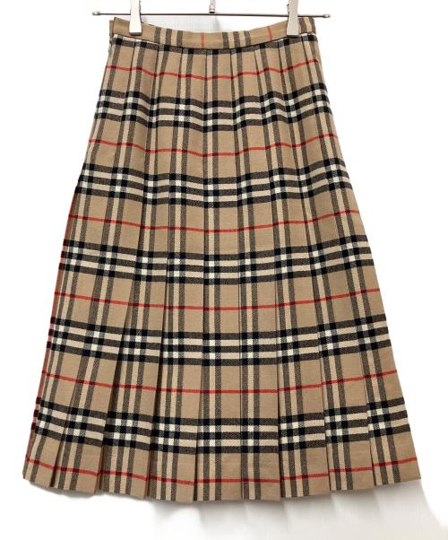 Burberry's（バーバリー）Burberry's (バーバリー) プリーツウールスカート ベージュ サイズ:不明の古着・服飾アイテム