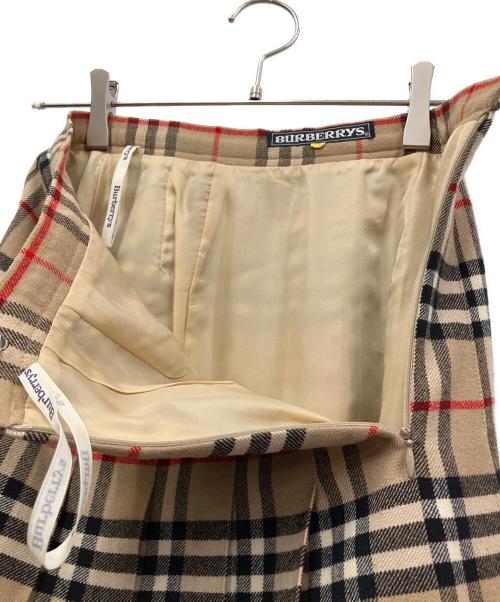 Burberry's（バーバリー）Burberry's (バーバリー) プリーツウールスカート ベージュ サイズ:不明の古着・服飾アイテム