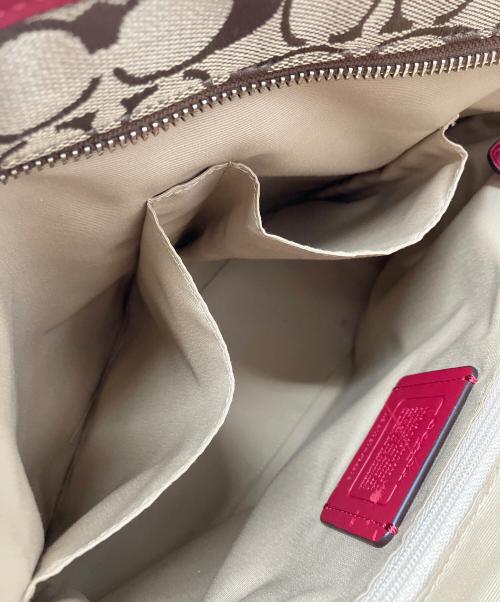 COACH（コーチ）COACH (コーチ) トートバッグ ブラウン×レッドの古着・服飾アイテム