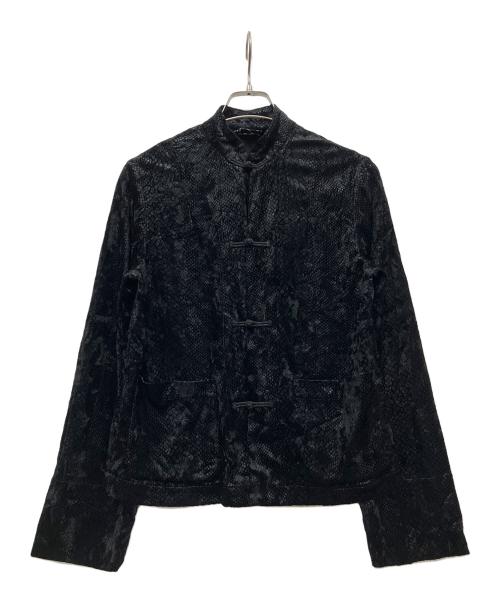 BLACK COMME des GARCONS（ブラックコムデギャルソン）BLACK COMME des GARCONS (ブラックコムデギャルソン) チャイナジャケット ブラック サイズ:Sの古着・服飾アイテム