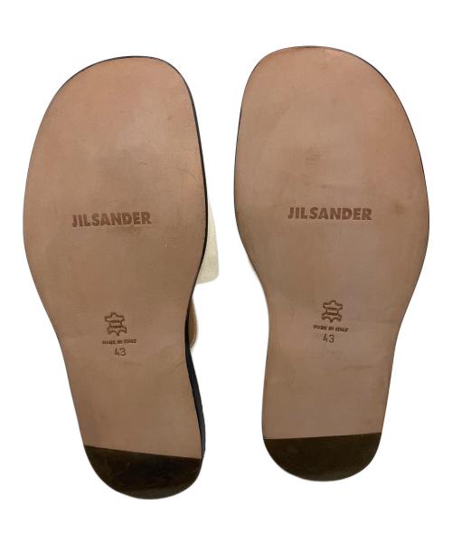 JIL SANDER（ジルサンダー）JIL SANDER (ジルサンダー) フラットサンダル ブラウン×アイボリー サイズ:43の古着・服飾アイテム