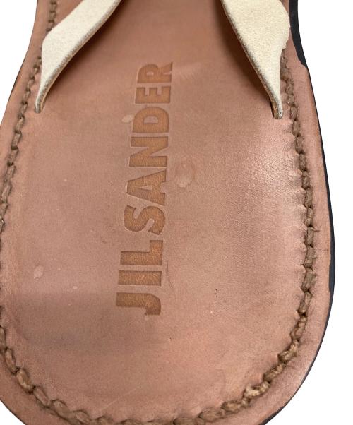 JIL SANDER（ジルサンダー）JIL SANDER (ジルサンダー) フラットサンダル ブラウン×アイボリー サイズ:43の古着・服飾アイテム