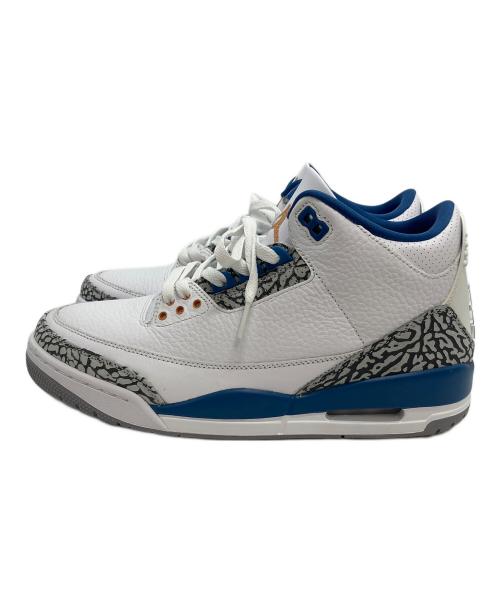NIKE（ナイキ）NIKE (ナイキ) Air Jordan 3 Retro ホワイト×ブルー サイズ:27の古着・服飾アイテム
