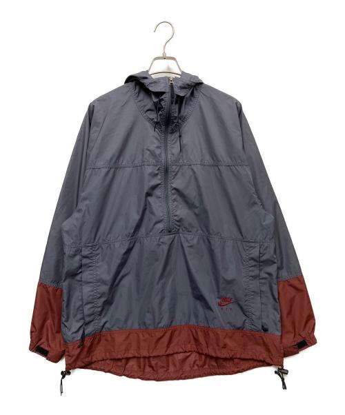 NIKE ACG（ナイキエーシージー）NIKE ACG (ナイキエーシージー) ナイロンアノラックパーカー ブラウン×ネイビー サイズ:Ｍの古着・服飾アイテム