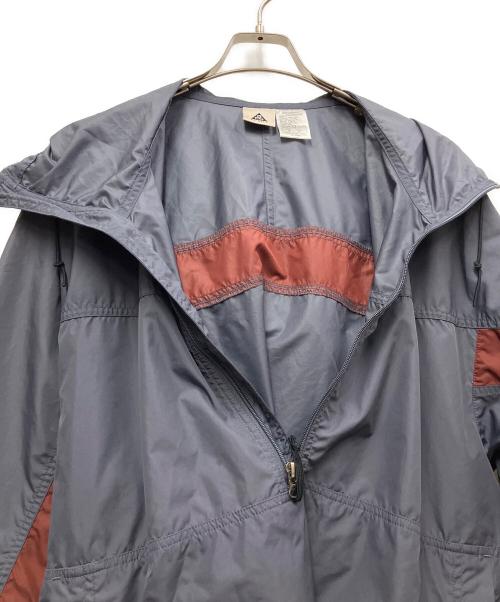 NIKE ACG（ナイキエーシージー）NIKE ACG (ナイキエーシージー) ナイロンアノラックパーカー ブラウン×ネイビー サイズ:Ｍの古着・服飾アイテム
